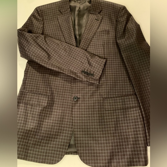 NWOT $1689 Emporio Armani GLine 100% Virgin Wool Men’s Blazer Check Sz US40 - Picture 4 of 8